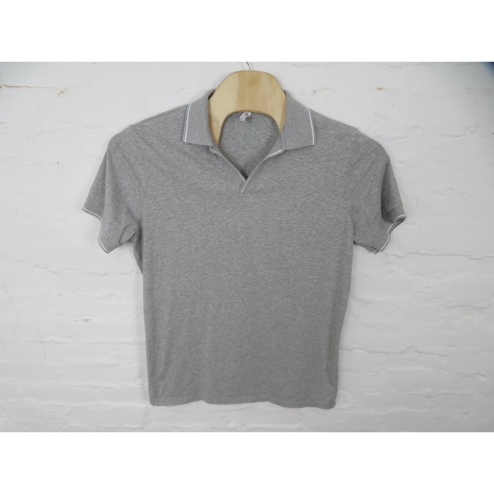 State & Liberty Tipped Polo Shirt Mens XL Gray Stretch Athletic Fit Wicking